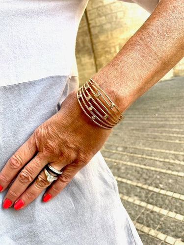 Bracelet BRACELET JONC OUVERT DIAMANTS 58 Facettes 053611