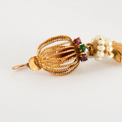 Boucles d'oreilles Boucles d'oreilles Perles et pierres de couleur 58 Facettes