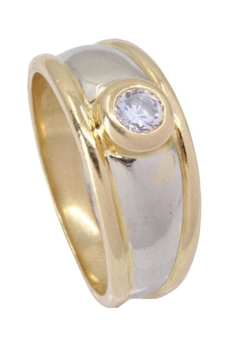 Bague 55 Bague jonc 2 Ors Diamant 58 Facettes 081951