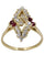 Bague 58 BAGUE MODERNE RUBIS ET DIAMANTS 58 Facettes 057831