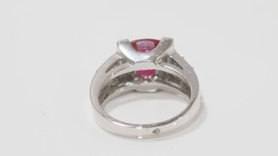 Bague 55.5 Bague en Or Blanc Rubis & Diamants 58 Facettes 31317