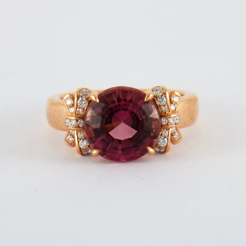 Bague 53 Bague Ruban Tourmaline rose Diamants 58 Facettes 2.75