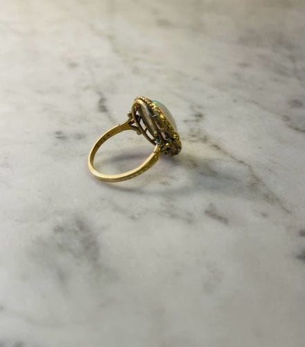 Bague 53.5 Bague ancienne, Art Nouveau, opale 58 Facettes