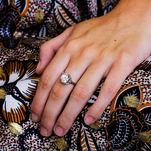 Bague 53 Bague Solitaire Platine Diamant 1.45ct 58 Facettes ADA02