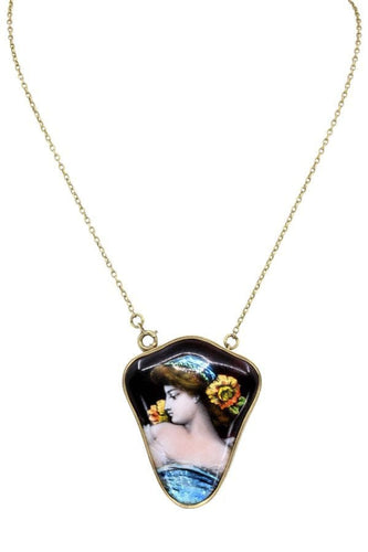 Collier COLLIER ANCIEN ÉMAIL DE LIMOGES 58 Facettes 059471