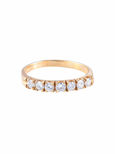 Bague 58 Demi alliance Or Rose 58 Facettes