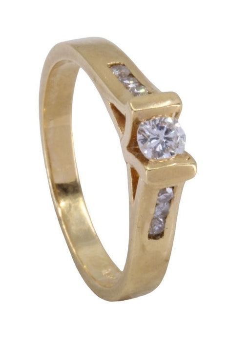 Bague 53 BAGUE STYLE SOLITAIRE DIAMANTS 0.17 CARAT 58 Facettes 073141