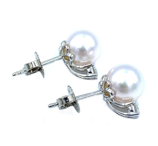 Boucles d'oreilles TIFFANY & Co. Paire de boucles d’oreilles or, perles et diamants 58 Facettes