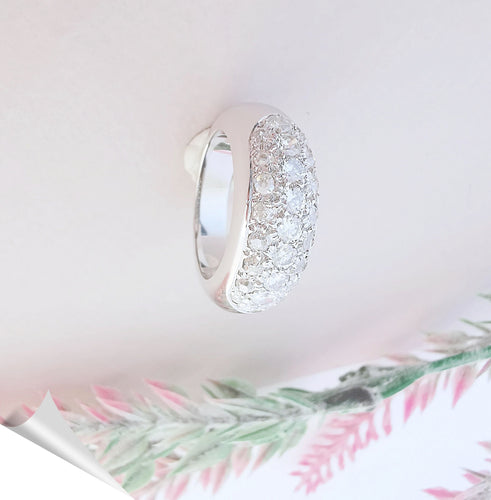 Bague Bague Jonc Diamants Or Blanc 58 Facettes AA 1532