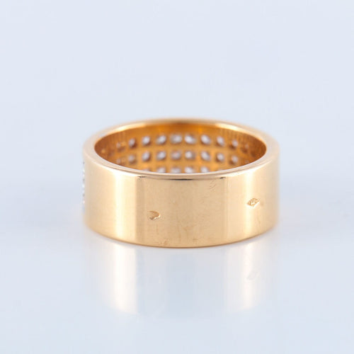 Bague 56 Bague large pavage Diamants 58 Facettes JE86