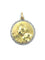 Pendentif Médaille Art Nouveau or jaune et diamants 58 Facettes