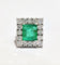 Bague 51 Bague platine émeraude entourage diamants 58 Facettes 1-775/4