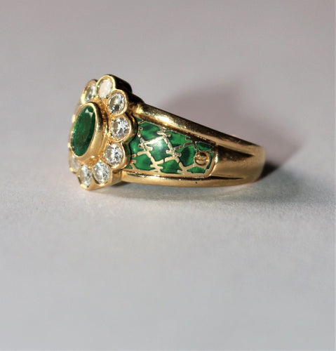 Bague KORLOFF bague marguerite émeraude 58 Facettes