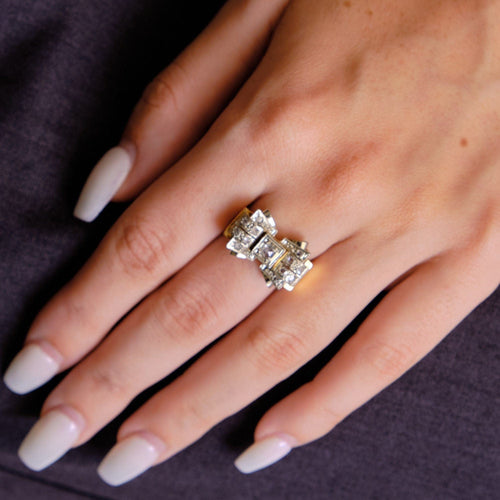 Bague 50 Bague Tank 2 ors Diamants 58 Facettes EL2-71