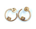 Boucles d'oreilles DINH VAN. Collection Cube Diamants, créoles en or rose 18K et diamants 58 Facettes