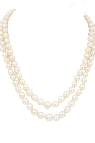 Collier COLLIER DE PERLES DOUBLE RANGS SAPHIR ET DIAMANTS 58 Facettes 047511