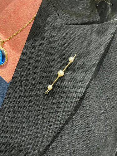 Broche BROCHE ANCIENNE PERLES 58 Facettes 052401