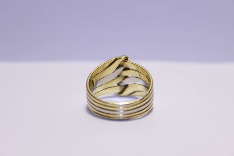 Bague 58 Bague Nouée deux Ors 58 Facettes