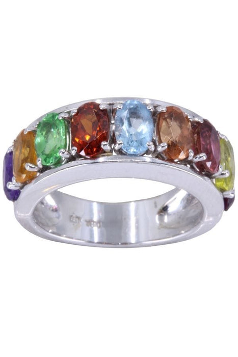 Bague 55 BAGUE MODERNE TUTTI FRUTTI 58 Facettes 081111