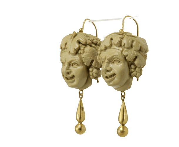 Boucles d'oreilles Boucles d'oreilles Bacchus Or camées de lave 58 Facettes 7396