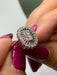 Bague Bague vintage Or blanc Diamants 58 Facettes