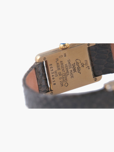 Montre Montre Must de Cartier, Modèle Tank, Vermeil Argent plaqué OR 58 Facettes