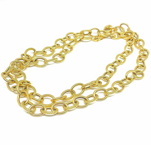 Collier Collier maille forçat antillaise or jaune 58 Facettes