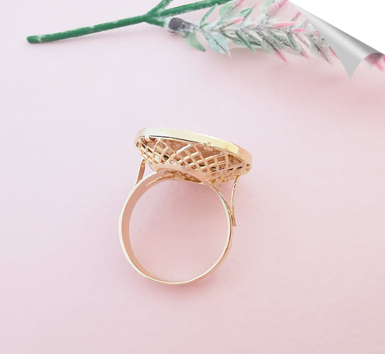 Bague Bague pièce 20 Francs Marianne coq 1907 or jaune 58 Facettes AA 1565