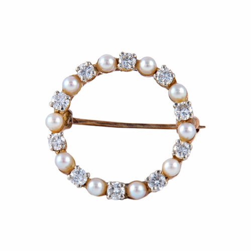 Broche Broche Perles Diamants 58 Facettes