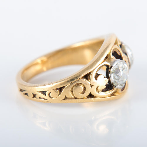 Bague Bague à motifs Diamants 58 Facettes 220423