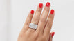 Bague 52 Bague bandeau en or blanc et diamants 58 Facettes 31369
