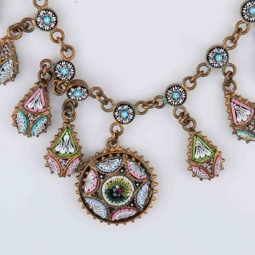 Collier Collier à pampilles en micro-mosaïques 58 Facettes