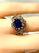 Bague 51 Bague saphir non chauffé  diamants Epoque 19ème siècle. 58 Facettes AB271