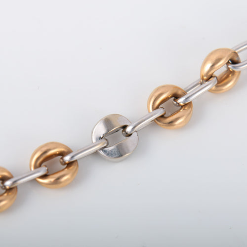 Bracelet Bracelet en or blanc et jaune Diamants 58 Facettes