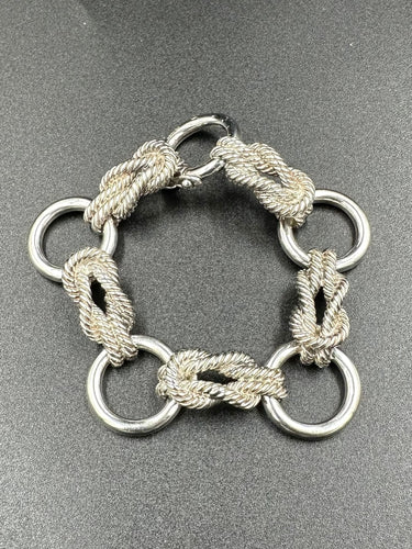 Bracelet HERMÈS. Bracelet vintage argent 800 58 Facettes