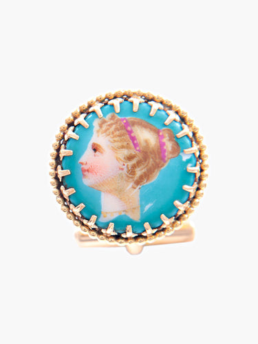 Boutons de manchette Parure Peinture sur nacre 58 Facettes