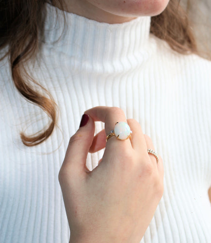 Bague Bague cabochon d'opale 58 Facettes 429