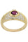 Bague 53 BAGUE MODERNE RUBIS ET DIAMANTS 58 Facettes 045971
