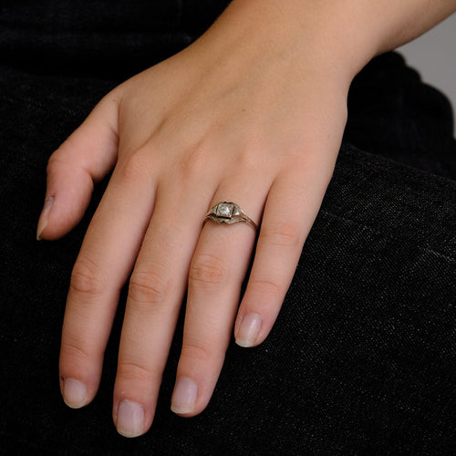 Bague 56 Bague Art Déco Diamant 58 Facettes 1