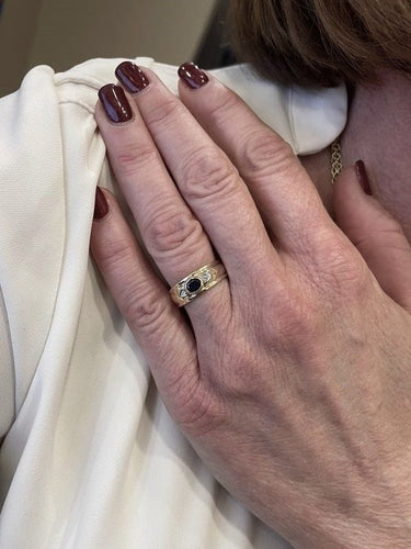 Bague 56 BAGUE JONC SAPHIR ET DIAMANTS 58 Facettes 061501