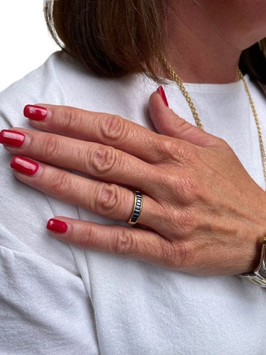 Bague 53.5 DEMI-ALLIANCE SAPHIRS 58 Facettes 052861