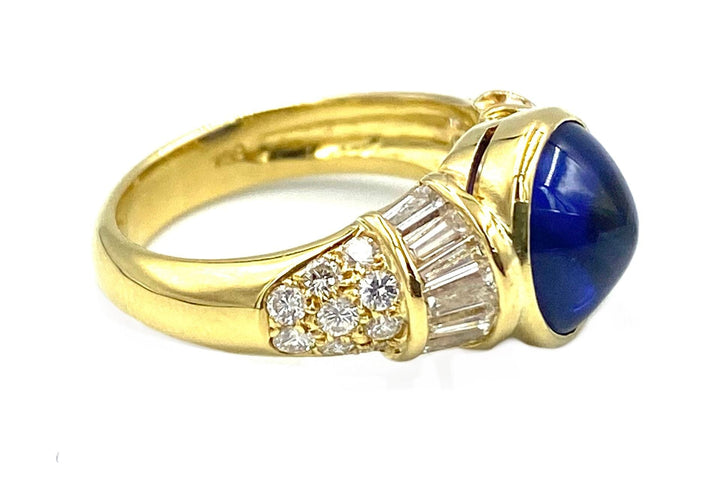 Bague ADLER - Bague or jaune, saphir et diamants 58 Facettes