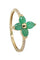 Bague 52 BAGUE FLEUR ÉMERAUDES ET DIAMANTS 58 Facettes 056251