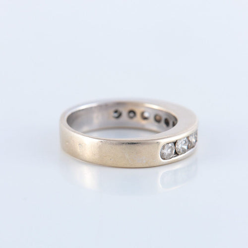 Bague 52 Demi-alliance 10 Diamants 58 Facettes JE109