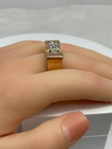 Bague Bague TANK en or jaune & diamants 58 Facettes