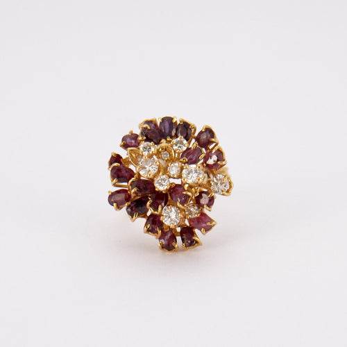 Bague 52 Bague cocktail Rubis et Diamants 58 Facettes