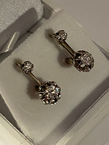 Boucles d'oreilles Dormeuses diamants 58 Facettes