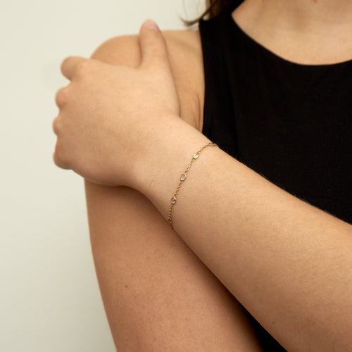 Bracelet Bracelet en Or jaune, Aigues-marines 58 Facettes EL19