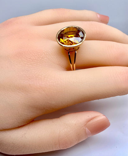 Bague 58 Bague Citrine 58 Facettes AB177