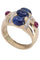 Bague BAGUE SAPHIR RUBIS DIAMANTS 58 Facettes 074351